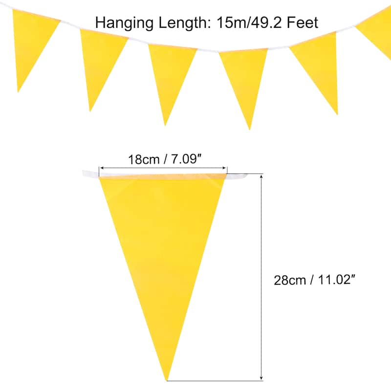 2 Pcs 50 Feet Pennant Banner Flags String Triangle Hanging for Party