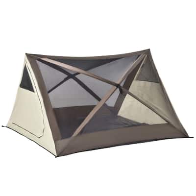 Outsunny 2-3 People Pop Up Camping Tent Waterproof Automatic Instant Tent Portable Cabana Beach Tent