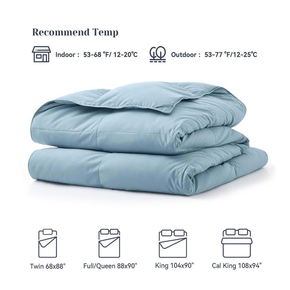 Year-round & Lightweight White Goose Down Duvet Insert Comforter