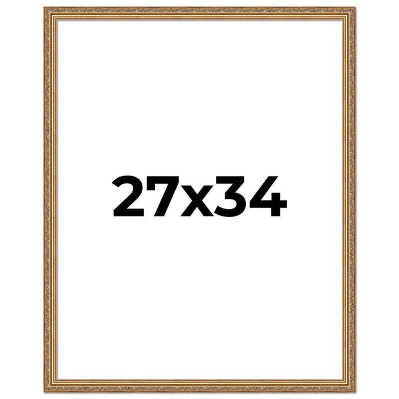 27x34 Frame Red Solid Wood Picture Frame Width 1.75 Inches | Interior Frame Depth 1 13/16 Inches