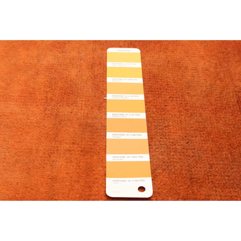 ECARPETGALLERY Hand-knotted Color Transition Burnt Orange Wool Rug - 2'7 x 8'11