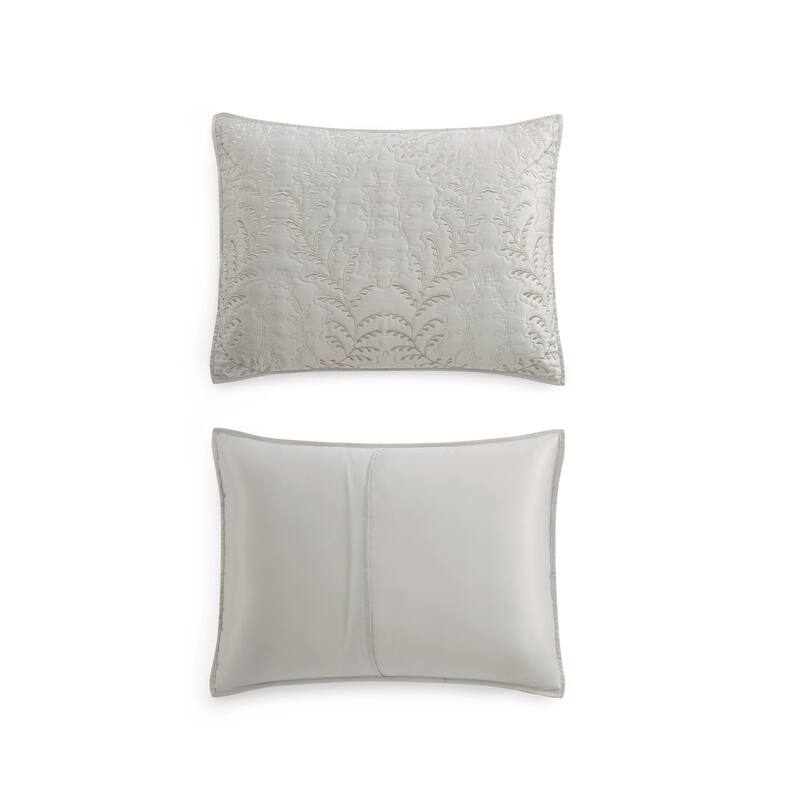 Martha Stewart Fern Embroidery Reversible Quilt Set