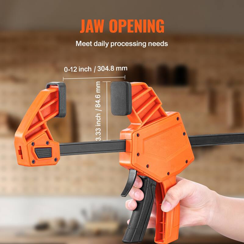 Bar Clamps for Woodworking, Even Pressure, High-strength Plastic and Carbon Steel, Wood clamps for Woodworking Metal Working