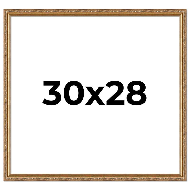 30x28 Frame Red Solid Wood Picture Frame Width 1.75 Inches | Interior Frame Depth 1 13/16 Inches