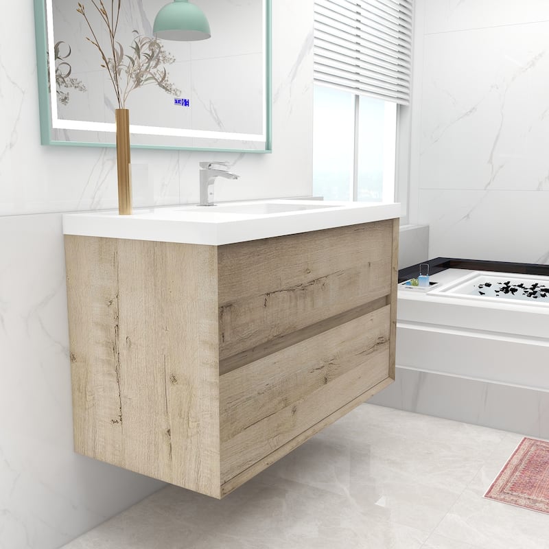 Selina 42" Wall Mounted Vanity with Single Sink - 42