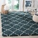 preview thumbnail 11 of 18, SAFAVIEH Hudson Shag Vitchka Glam Trellis 2-inch Area Rug - Grey/Ivory - 4' x 6'