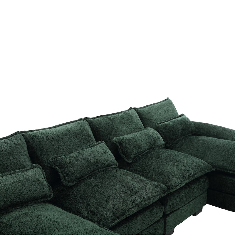110.63" U-Shaped 6-Seater Sofa with Spacious Design