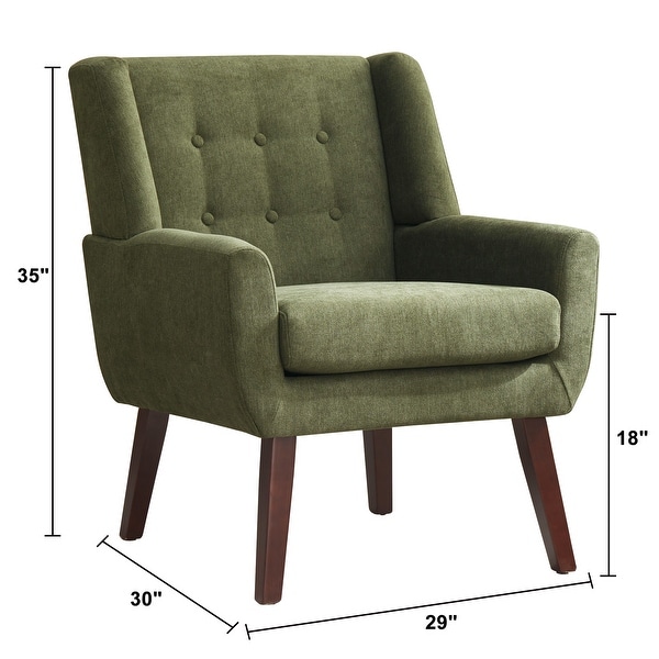 Accent Chair for Living Room,Upholstered Button Linen Armchair