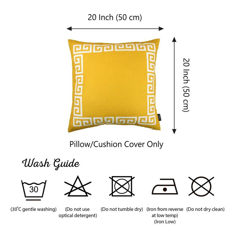 Porch & Den Schmidlin Greek Key Printed Throw Pillow Cover