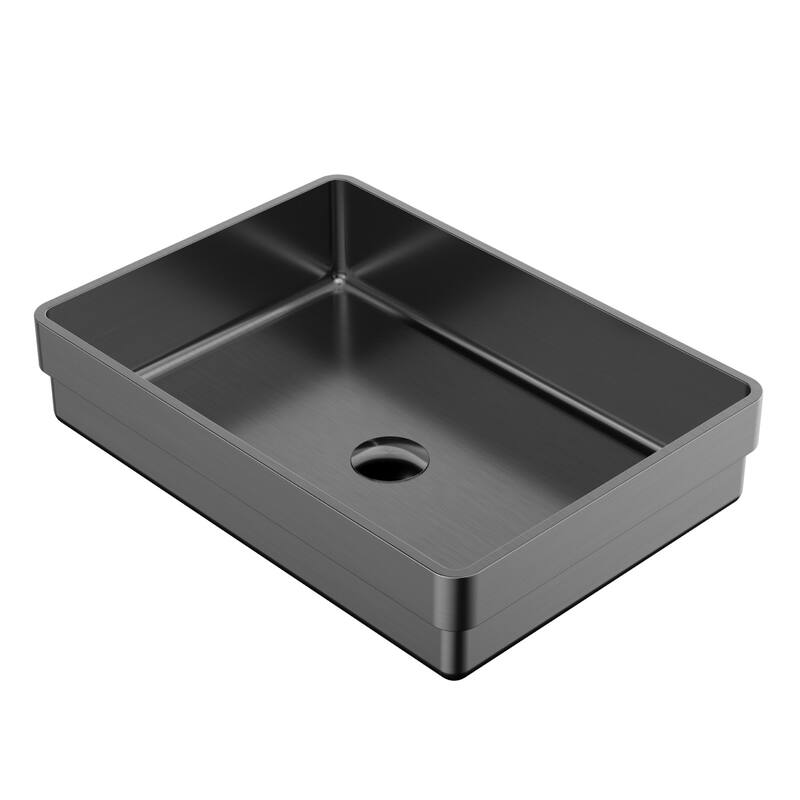 Karran USA CCT200 Cinox 20" Rectangular Stainless Steel Drop In - Gunmetal Grey