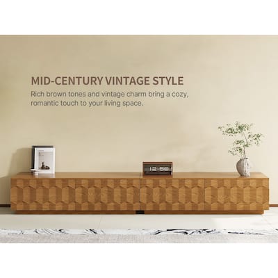 Brown Wood Grain Combination Tv Cabinet
