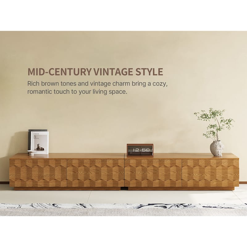 Brown Wood Grain Combination Tv Cabinet - 118