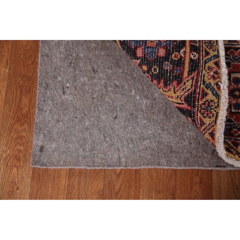Vintage Vegetable Dye Persian Heriz Area Rug Hand-knotted Wool Carpet - 9'9" x 13'1"