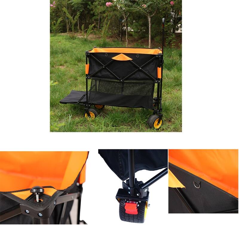 Big Large Capacity Folding Cart Extra Long Extender Wagon Cart