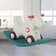 preview thumbnail 6 of 4, 2-in-1 Toddler Rocking Horse and Sliding Car, Safe Design with Detachable Base, Quiet Wheels, and Rounded Edges - Grey