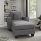 preview thumbnail 10 of 35, Stockton Chaise Lounge with Arms by Bush Furniture French Gray