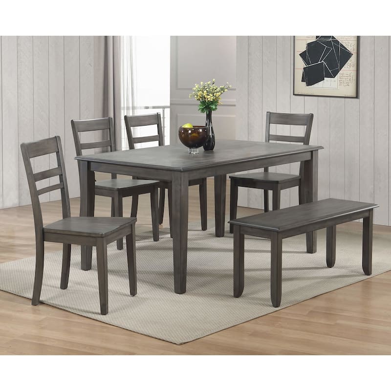 Slat Back Dining Chair - Modern Farmhouse Style - Comfortable Kitchen Chairs - Set of 2