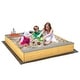 preview thumbnail 10 of 8, Gymax Kids Sandbox Outdoor Wooden Sandpit w/ Bottom Liner Creative