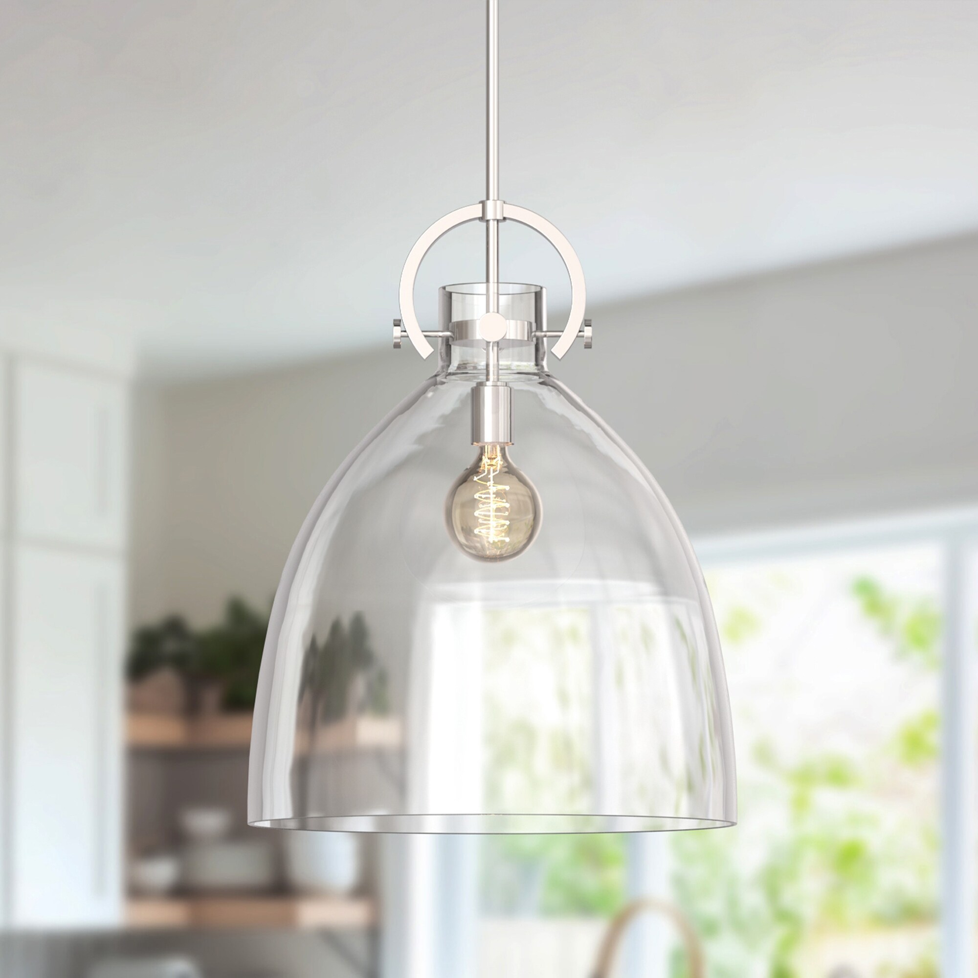 18 inch glass pendant light outlet