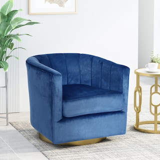 Conrail Glam Velvet Swivel Club Chair by Christopher Knight Home
