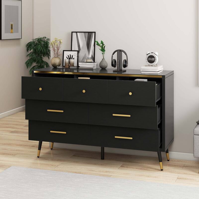 Moasis 47" W 6 Drawers Double Dresser for Bedroom, Chests of drawers