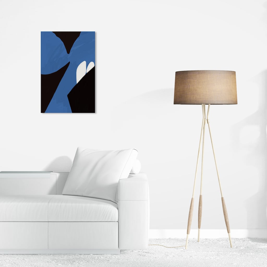 Wynwood Studio Canvas Abstract The Hidden Two Blue and Modern & Contemporary Wall Art Canvas Print