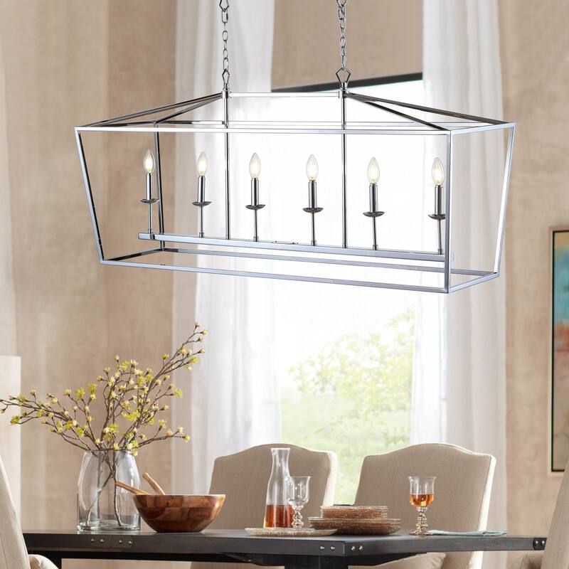 Marion Lantern Metal LED Pendant, by JONATHAN Y