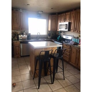 Carbon Loft Ruska Black Bar 29-inch Bar Stool (Set of 2)