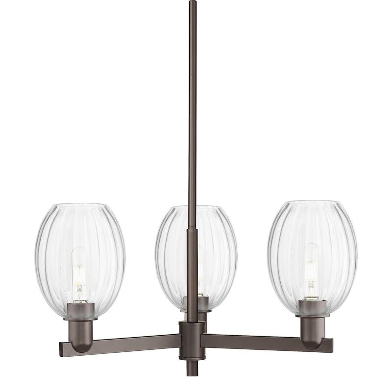 Innovations Lighting 716-3CR-13-18 Preston Chandelier Preston 3 Light - Oil Rubbed Bronze / Clear