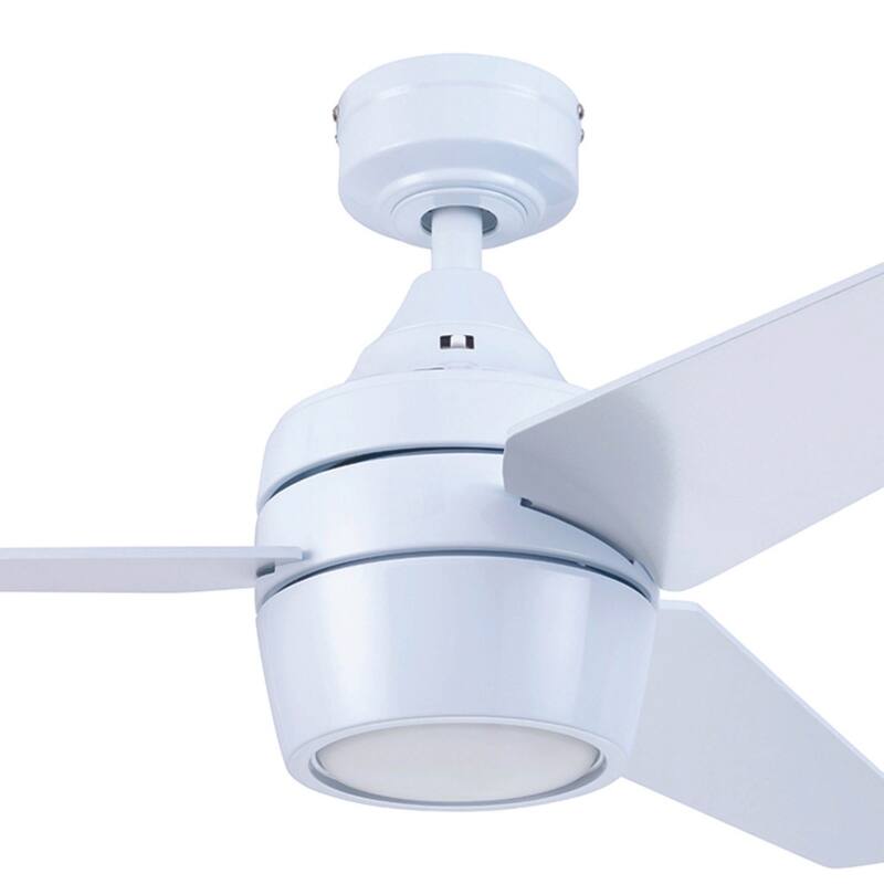 52" Honeywell Eamon Bright White Modern Indoor LED Ceiling Fan with Light, Remote Control