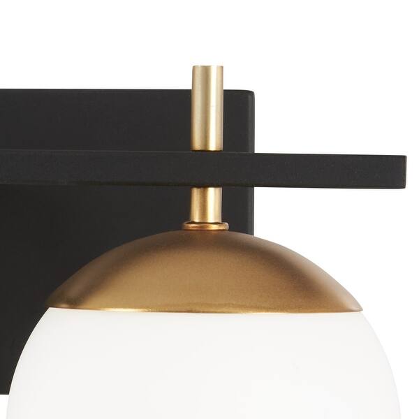 Kovacs P1352 618 Alluria 2 Light 15 Wide Bathroom Vanity Light With Weathered Black Autumn Gold Overstock 20849378