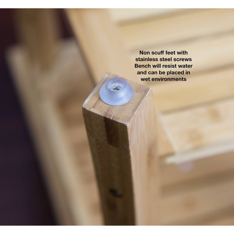 Solid Bamboo Spa Style Corner Bench