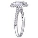 preview thumbnail 3 of 5, Miadora 2 7/8ct DEW Emerald-cut Moissanite Halo Engagement Ring in 10k White Gold