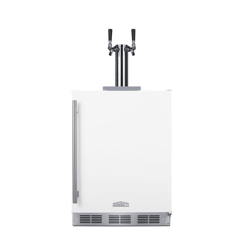 Summit SBC58BIADAWKDTWIN 24" Wide 5.5 Cu. Ft. Built-In Wine Double Tap - White
