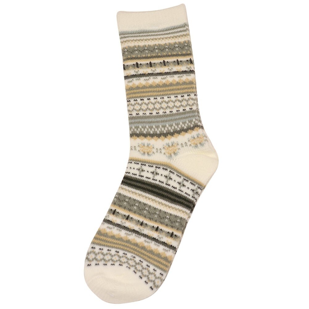 Gold Medal Girls Black Contrast Colored Motif Pattern Soft Socks 9-11