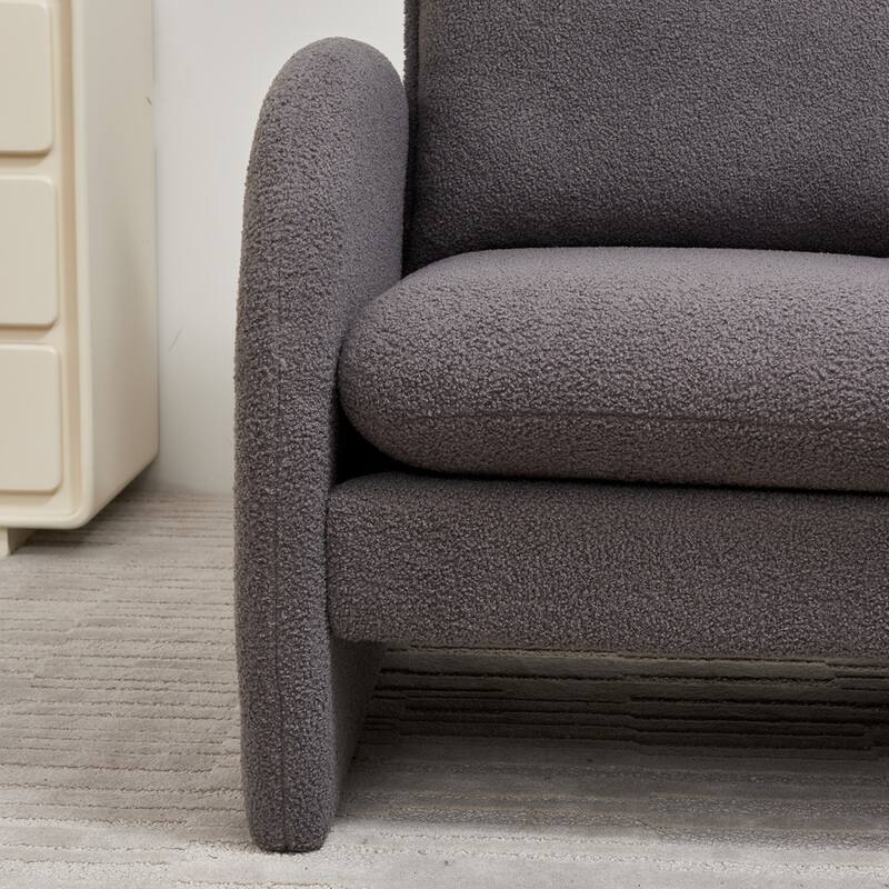 Modern Sherpa Upholstered Accent Chair