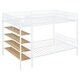 preview thumbnail 8 of 12, Twin Over Full Metal Bunk Bed with 5-Tier Storage Shelves, Built-In Side Shelf, and Sturdy Frame for Kids or Guest Room