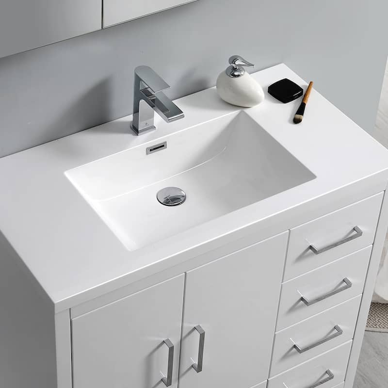 Fresca Senza 36" Free Standing Single Basin Vanity Set with MDF