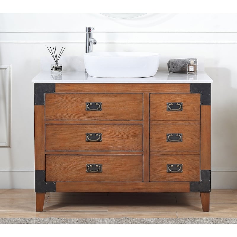 42" Vessel Sink Bathroom Vanity, Asian style Akira