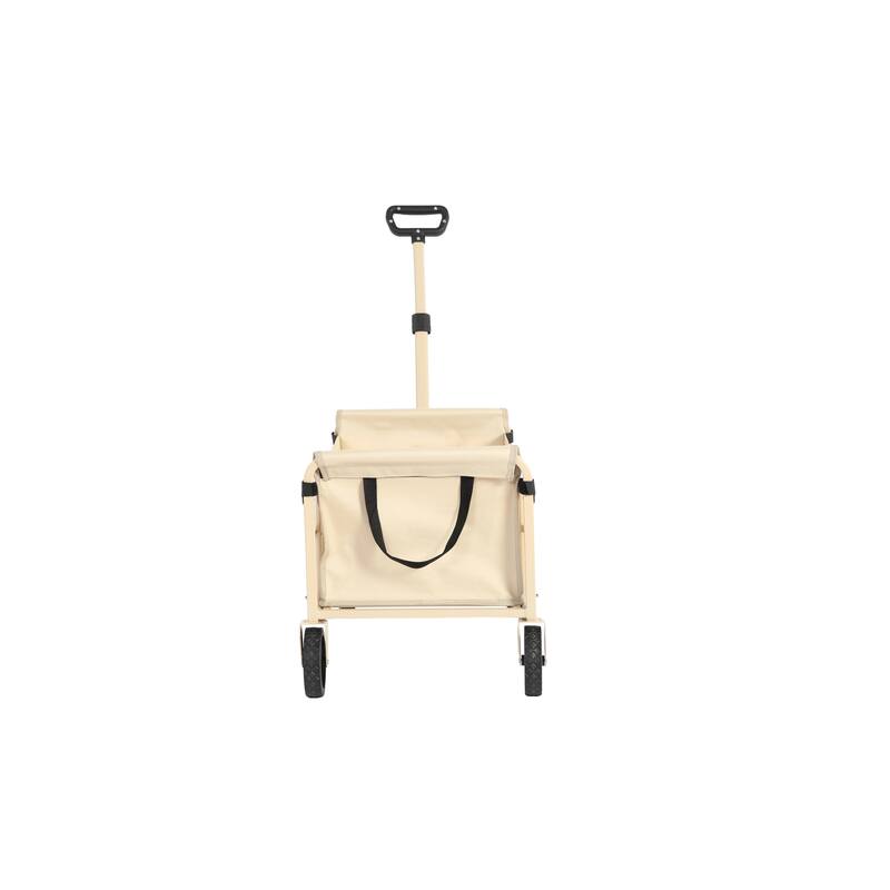 130lbs Capacity 600D Oxford Fabric Lightweight Portable Heavy Duty Collapsible Foldable Wagons with All Terrain Wheels