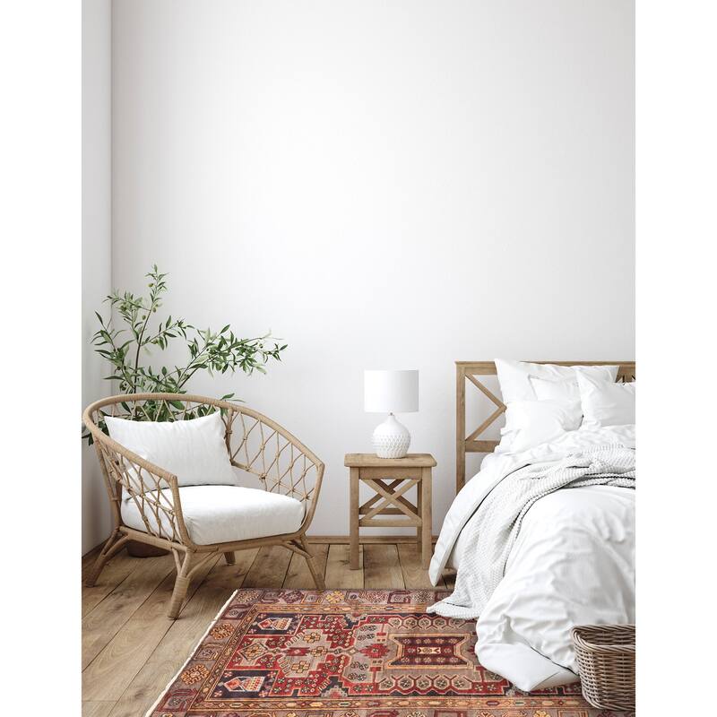 ECARPETGALLERY Hand-knotted Konya Anatolian Red Wool Rug - 3'11 x 6'6