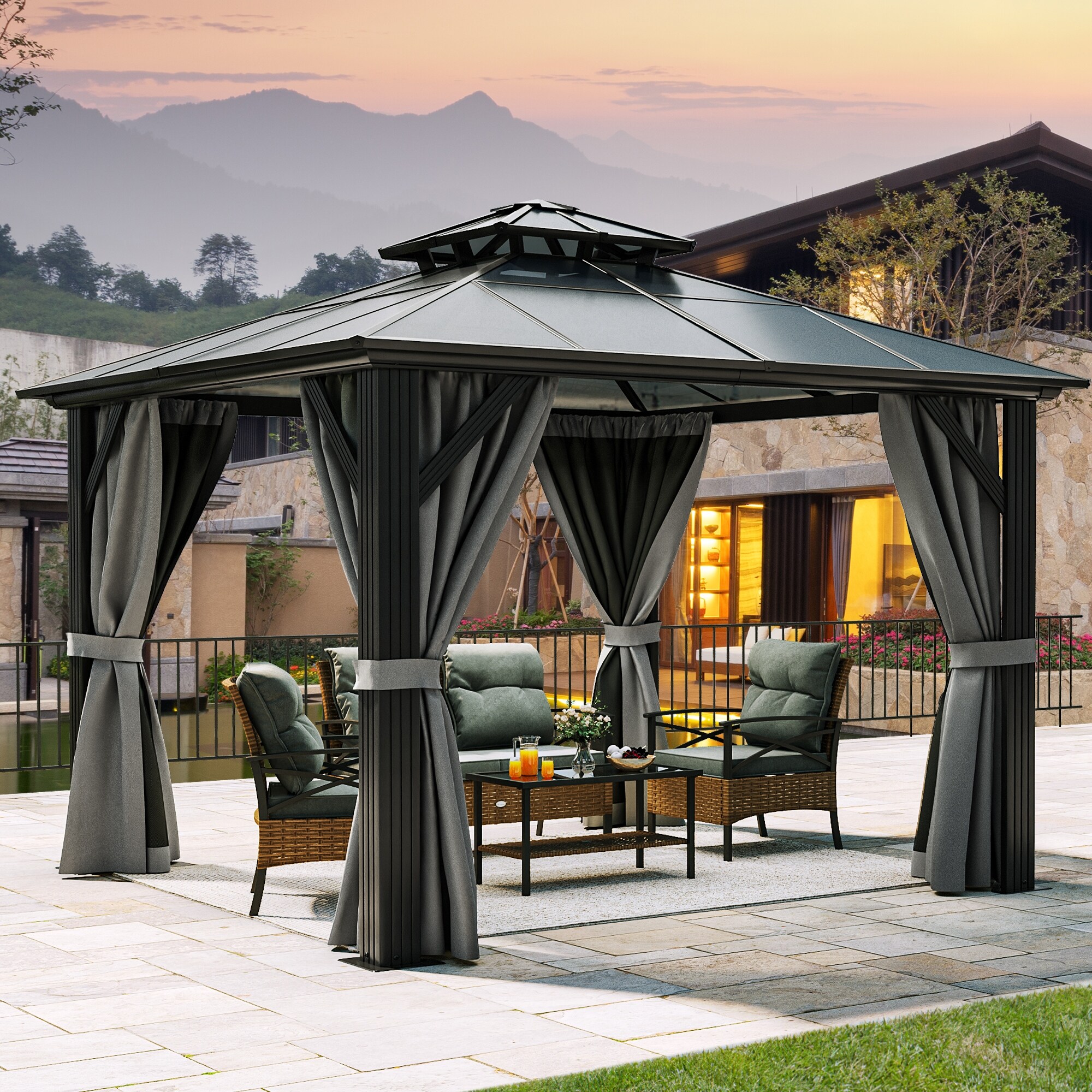 Outdoor Hardtop Canopy Gazebo Bed Bath Beyond 39955171