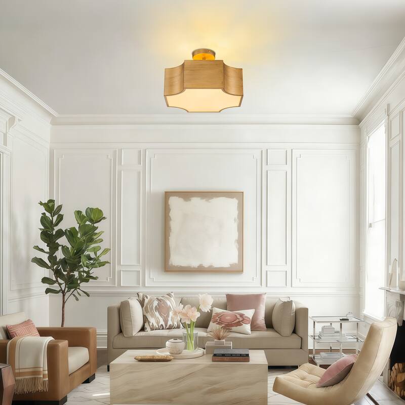 Starsky 3-Light Novelty Statement Semi Flush Mount - Antique