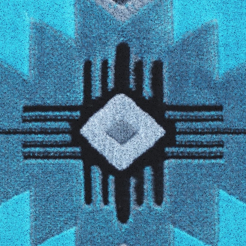 Traditional Southwestern Style Olefin Fiber Geometric Area Rug