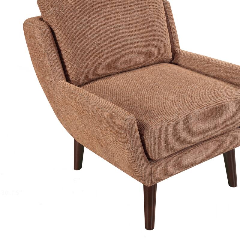 Comfortable Contemporary Accent Chair with Durable Upholstery and Solid Wood Legs