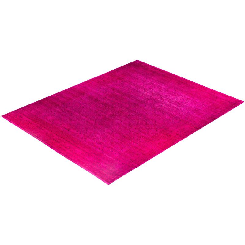 Overdyed One-of-a-Kind Hand-Knotted Area Rug - Pink - 12' 1" x 15' 3"