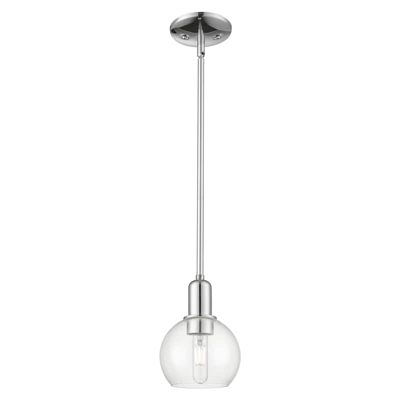 Innovations Lighting Endless Possibilities Arcadia - Athens - 1 Light 6" Stem Hung Mini Pendant - Clear/Polished Chrome