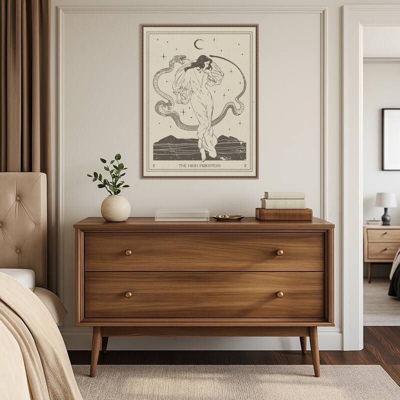 The High Priestess by Nktn Framed Canvas Wall Art Print