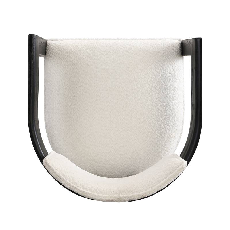 Conrad Sophisticated Modern Dining Chair With Armrest and Solid Wood Frame by Christopher Knight Home