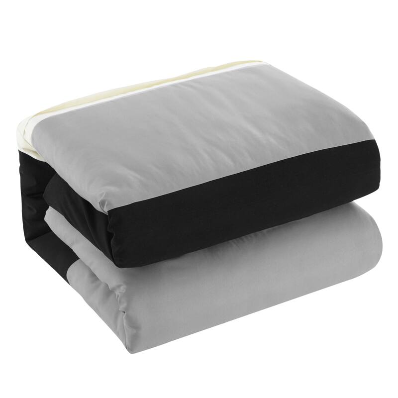 Chic Home Hester 10 Piece Bed in a Bag Comforter Set, Black